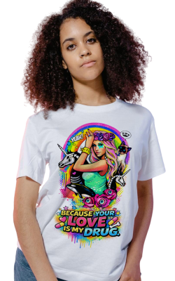 Cam Branca Kesha You Love is my Drug Modelo Fem