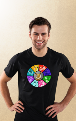 Cam Preta Pokemon Eevees v2 Modelo Masc